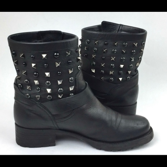 COPY - VALENTINO Rockstud Rolling' Biker Boot sz 8.5 - Picture 2 of 10